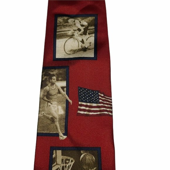 Chaps Ralph Lauren Sports Theme Silk Necktie - Picture 3 of 6